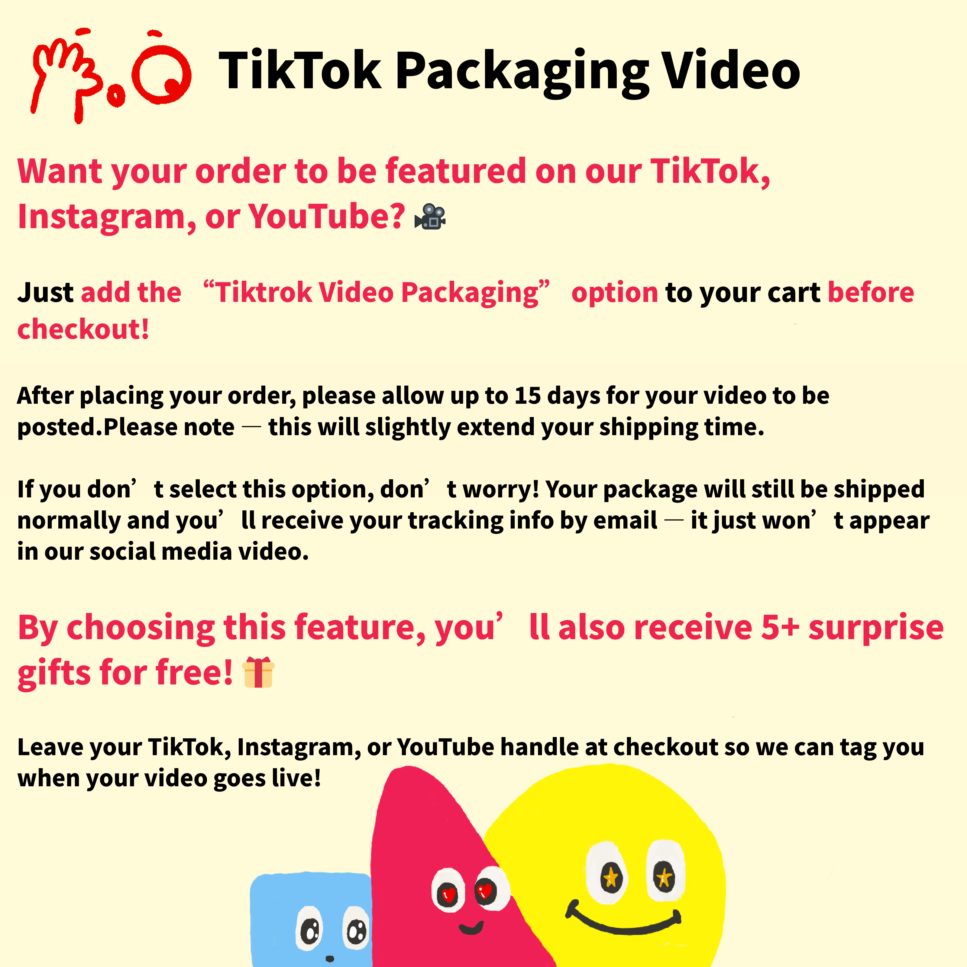 TikTok Packaging Video \ ADD-ON ITEM ONLY - Not eligible for standalone purchase.